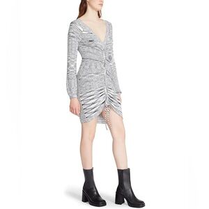 Steve Madden Black and White Ruched Dress
